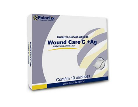 Curativo Carvão Ativado Prata 10 5 x 10 5cm Wound Care C AG