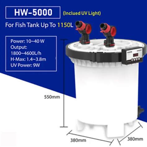 Sunsun Hw External Canister Filter With Uv