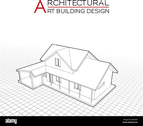 Modern House Building Vector Architectural Drawings 3d Illustration Stock Vector Image And Art