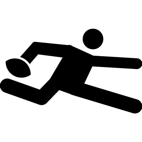 Rugby Player Running With The Ball Vector Svg Icon Svg Repo