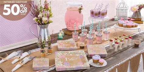 Rustic Floral Wedding Party Supplies - Party City