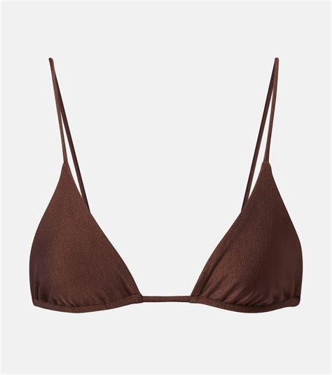 Via Bikini Top In Brown Jade Swim Mytheresa
