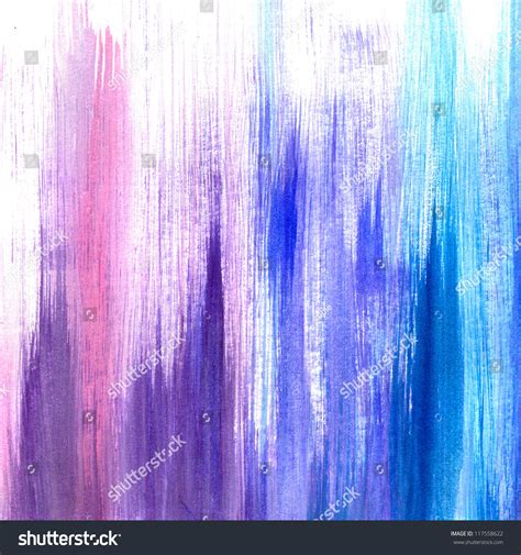 Abstract Blue Background, White Border, Old Faded Watercolor Paint Background, Pink Purple ...