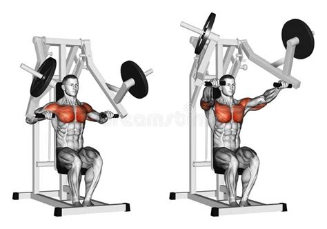 Exercising. Press hammer strength gym simulator. Press hammer strength ...