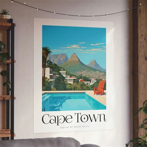 Cape Town Poster, Cape Town Poster, Cape Town Gift, South African Wall Art, Modern Art, Cape ...