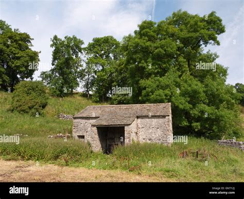 Traditional Stone Barn Near The Village Of Malham In The Yorkshire