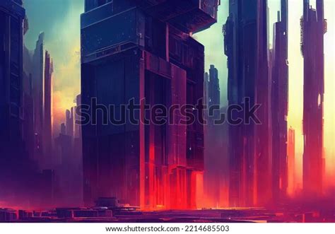 Concept Art Illustration Futuristic City Art Stock Illustration 2214685503 | Shutterstock