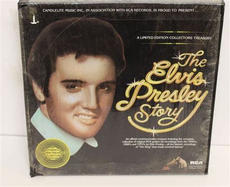 Vintage 1977 The Elvis Presley Story Boxed Set Of Five Albums