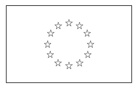 Flag Of European Union Emoji Coloring Page Colouringpages