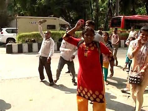 St Workers Protest Front Of Ncp Chief Sharad Pawar House At Mumbai