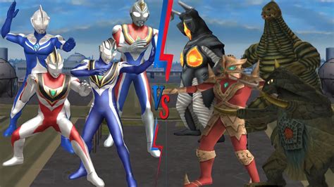 ULTRAMAN DYNA VS ZETTON GAIA VS BEMSTAR COSMOS VS REDKING AGUL VS