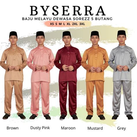 Baju Melayu Sorezz 5 Butang Butik Byserra