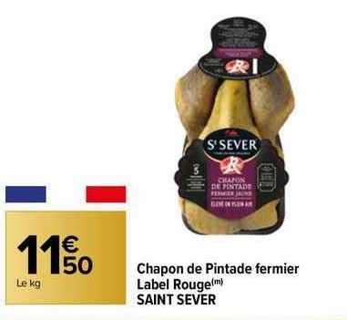 Promo Chapon De Pintade Fermier Label Rouge Saint Sever Chez Carrefour