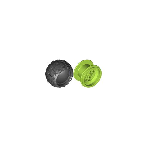 LEGO Lime Wheel 43.2 x 28 Balloon Small with Tyre 43.2 x 28 Balloon ...