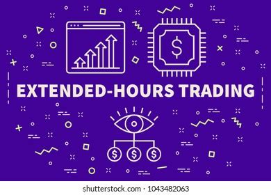 Conceptual Business Illustration Words Extendedhours Trading Stock