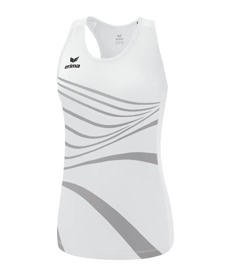 Erima Racing Singlet Damen Weiss Laufbekleidung Running