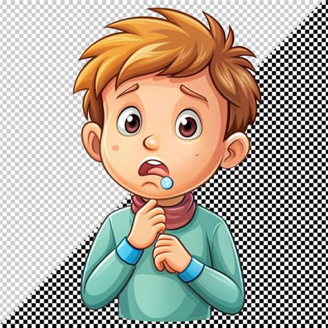 Premium Psd Sick Boy Vector On Transparent Background