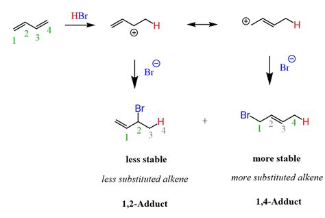 1 2 And 1 4 Electrophilic Addition To Dienes Chemistry Steps