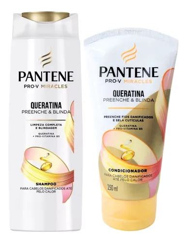 Shampoo 175ml Condicionador 150ml Pantene Pro V Queratina MercadoLivre