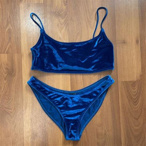 Triangl Velvet Bikini Set Excellent Like New Depop