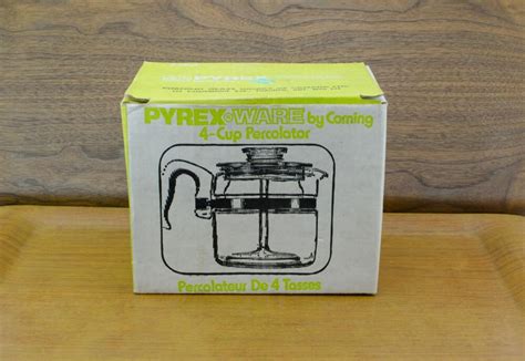 Pyrex Flameware Coffee Pot, 7754, Pyrex 4 Cup Percolator with Original ...