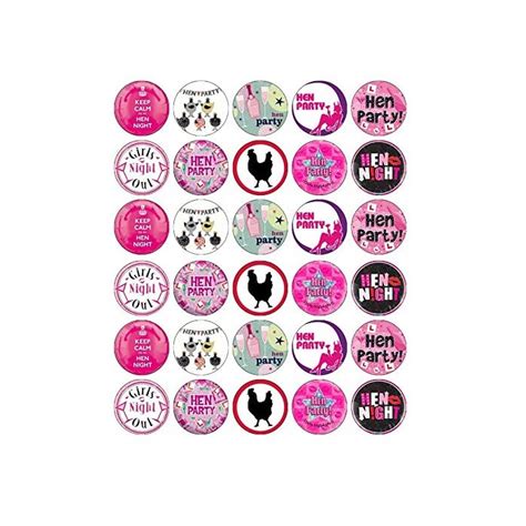 Buy 30 Hen Night Do Cupcake Toppers Edible Wafer Paper Fairy Cake