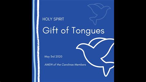 Holy Spirit T Of Tongues Youtube