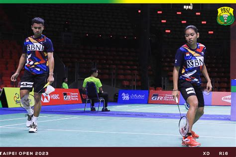 Foto Hasil Taipei Open 2023 Jafar Aisyah Tumbang Ganda Campuran