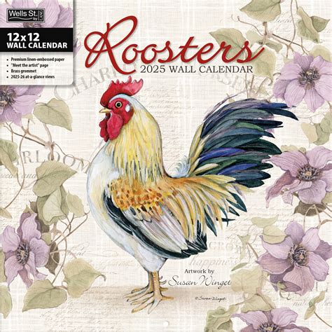 Roosters Kalender 2025 Kopen Art Work Van Susan Winget Kalenderwinkel Nl