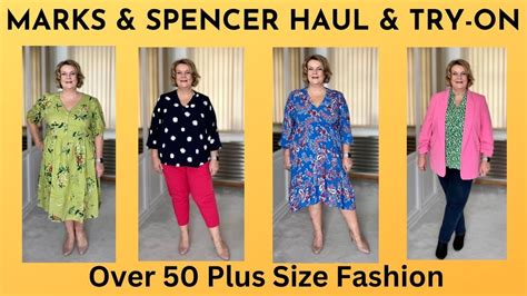 Marks And Spencer Spring Haul And Try On Over 50 Plus Size Fashion Youtube