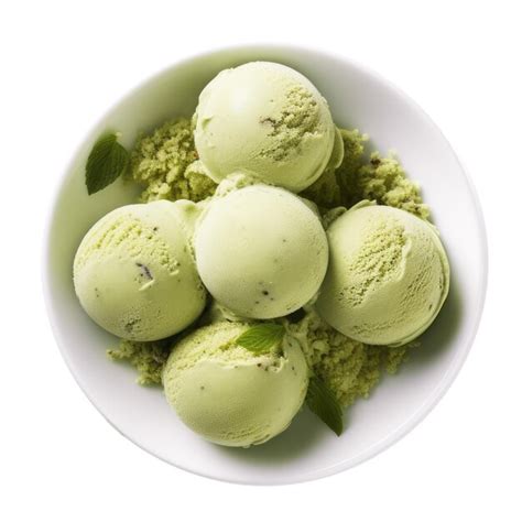 Premium PSD Matcha Ice Cream On Transparent Background