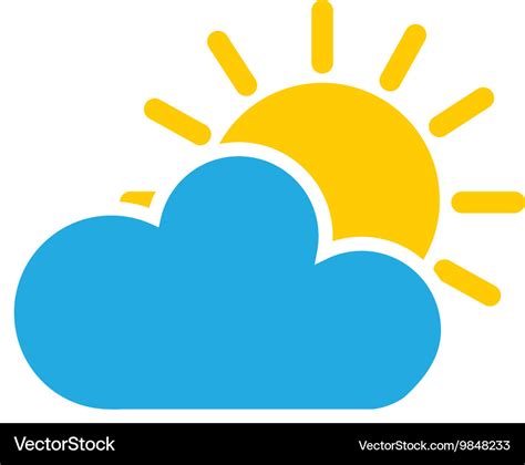 Sun Cloud Icon Royalty Free Vector Image VectorStock