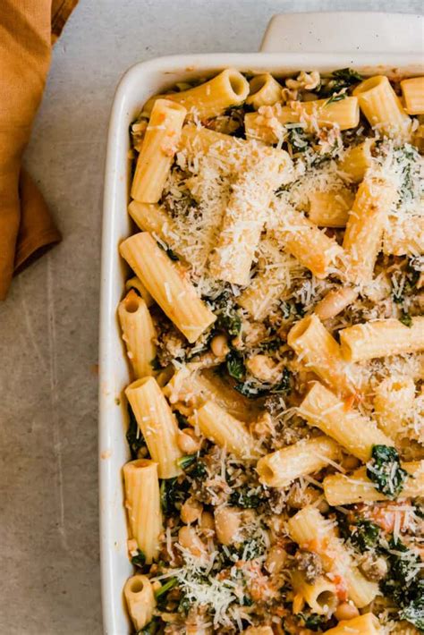 Easy Baked Rigatoni Recipe The Best Ground Beef Pasta Casserole