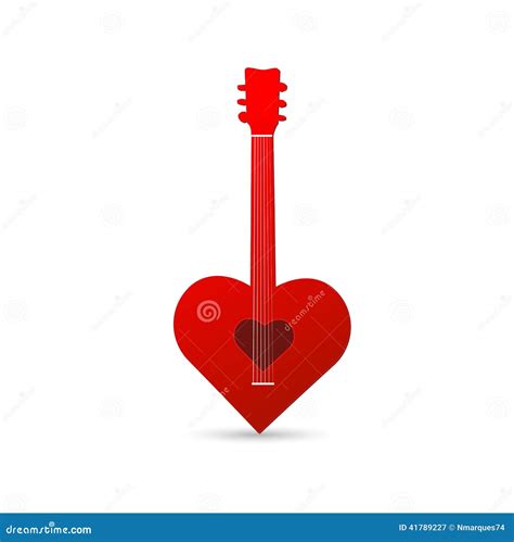 Heart Guitar Stock Vector Illustration Of Acoustic Classic 41789227