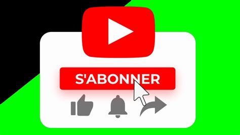 Animation S Abonner Like Cloche Fond Vert Transparent Youtube