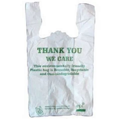 White Printed Eco Friendly Oxo Biodegradable Plastic Bag Rs 170 Kg Id 20251086588