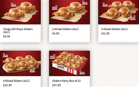 KFC Singapore Menu With Prices 2024