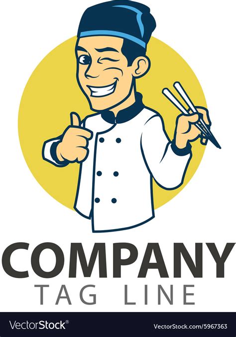 Oriental Chef Logo Royalty Free Vector Image Vectorstock