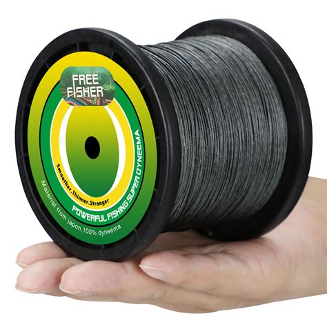 FreeFisher ligne de pêche tressée à 8 brins 300m Multifilament PE