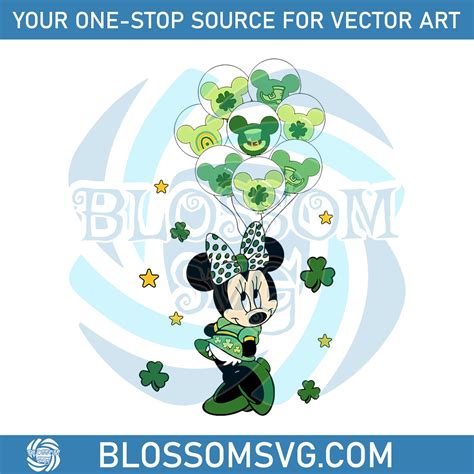 Minnie St Patricks Day Balloons Png