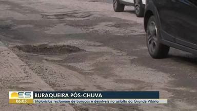 Bom Dia ES Motoristas reclamam de buracos e desníveis na Grande