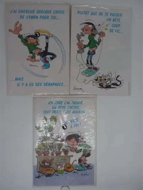 Lot Cartes Postales Anciennes Franquin Gaston Lagaffe Carte Postale