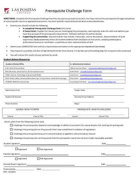 Fillable Online PREREQUISITE CHALLENGE FORM College Of San Mateo Fax