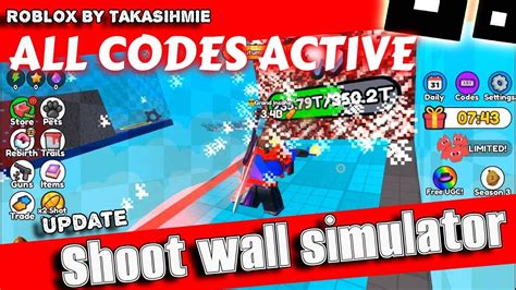 All Codes Active Shoot Wall Simulator Roblox October Youtube