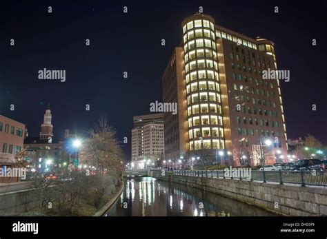 Providence, Rhode Island Skyline at night Stock Photo - Alamy