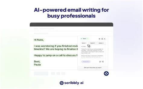 Scribbly AI Asistente de Correo Electrónico Mejora tu Productividad