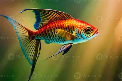 A Colorful Fish With Long Fins And A Long Tail AI Generated 30855531