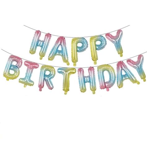 Amfin Inch Happy Birthday Letter Foil Balloon Birthday Party