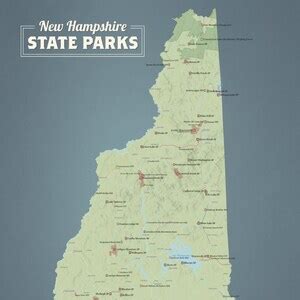 New Hampshire State Parks Map 18x24 Poster - Etsy