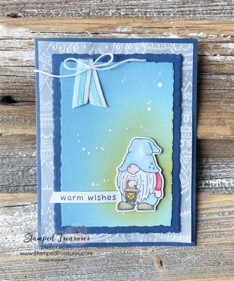 Kindest Gnomes Warm Wishes Card Stamped Treasures